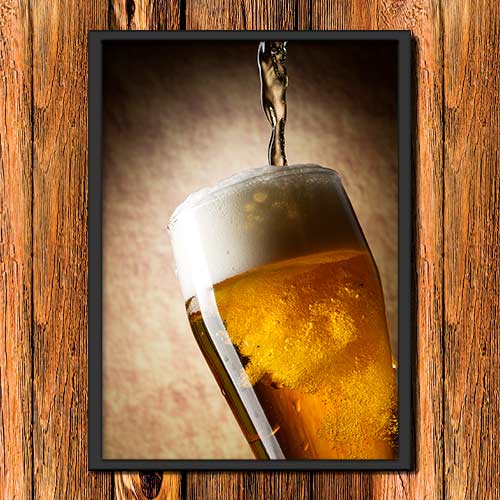 Quadro Decorativo -Copo de cerveja cheio